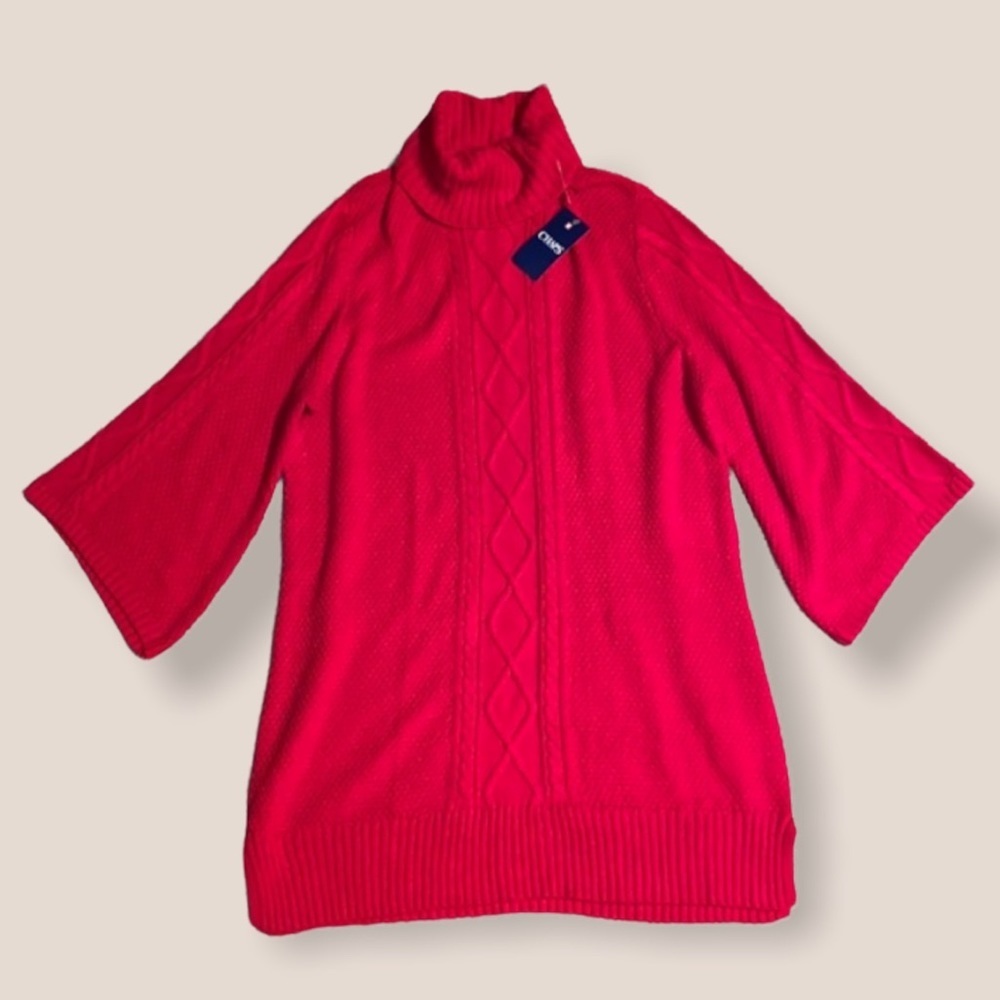 NWT Chaps Red Sweater Dress
